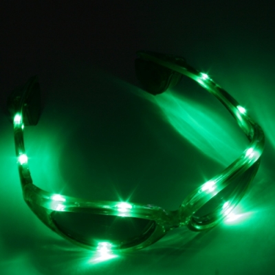 Gafas luminosas LED verde