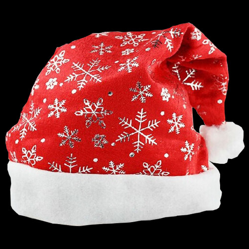 Gorro de Navidad - copo de nieve oro