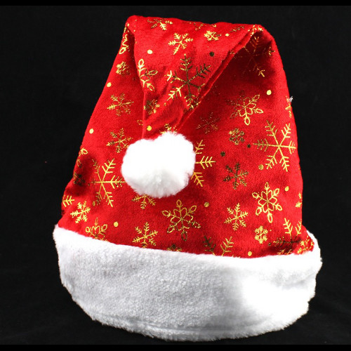 Gorro de Navidad - copo de nieve plata