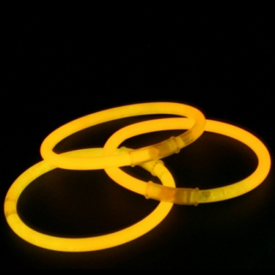 Pulseras luminosas naranjas 100 piezas