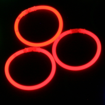 Pulseras luminosas rojas 100 piezas