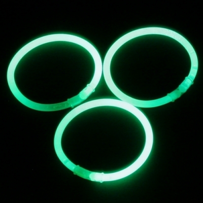 Pulseras luminosas verdes 100 piezas